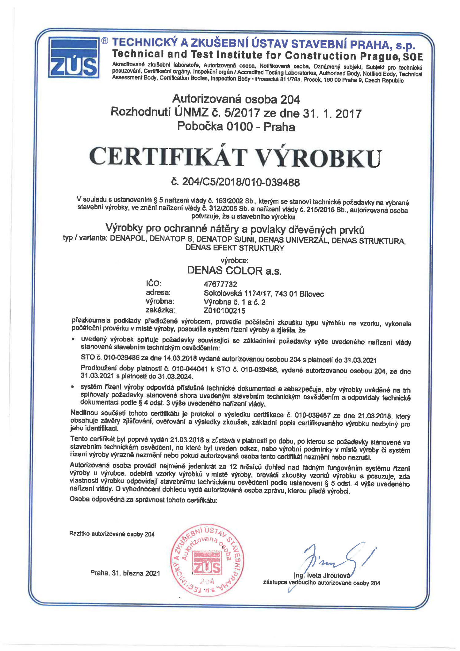 Certifikít-výrobku-010-039488-1